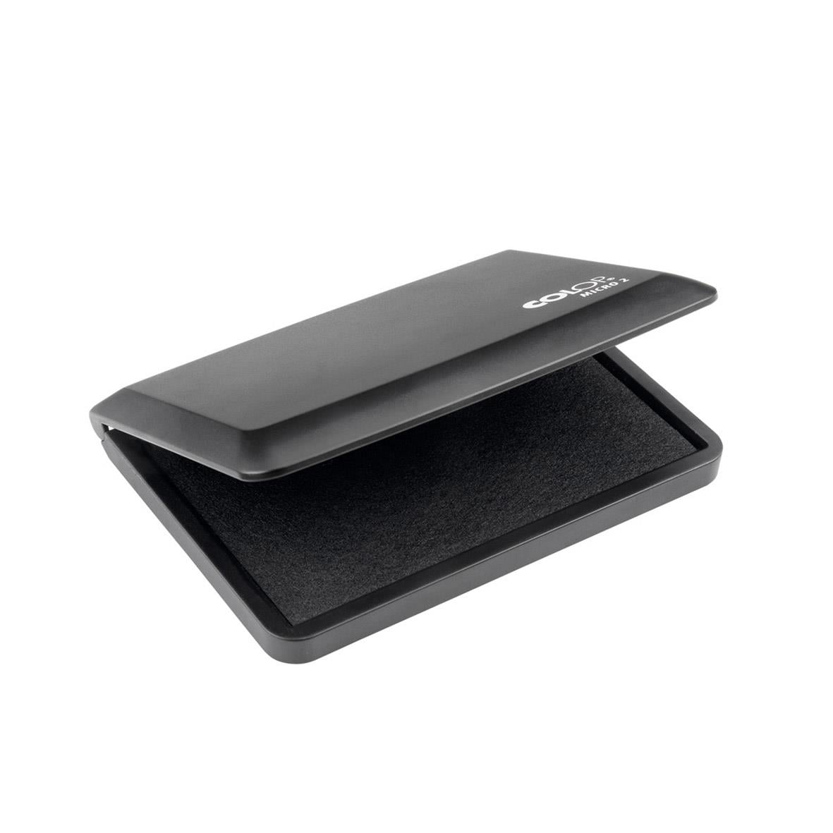 Svart stämpeldyna Colop Micro 2 70x110mm i öppen förpackning