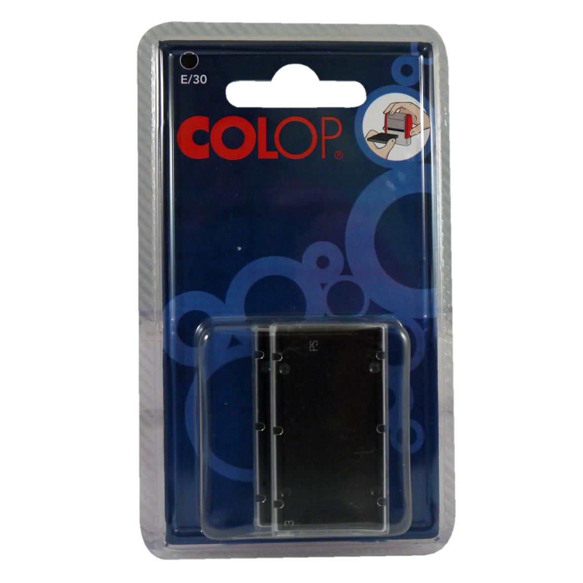 Svart dynkassett Colop E/30 2-pack i plastförpackning