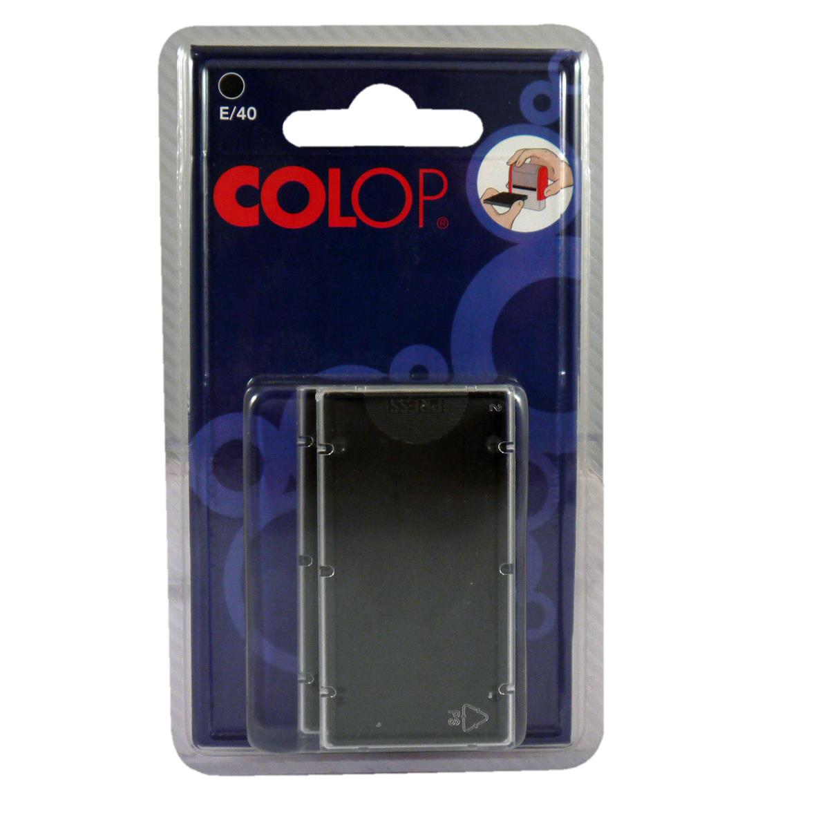 Svart dynkassett Colop E/40 2-pack i plastförpackning