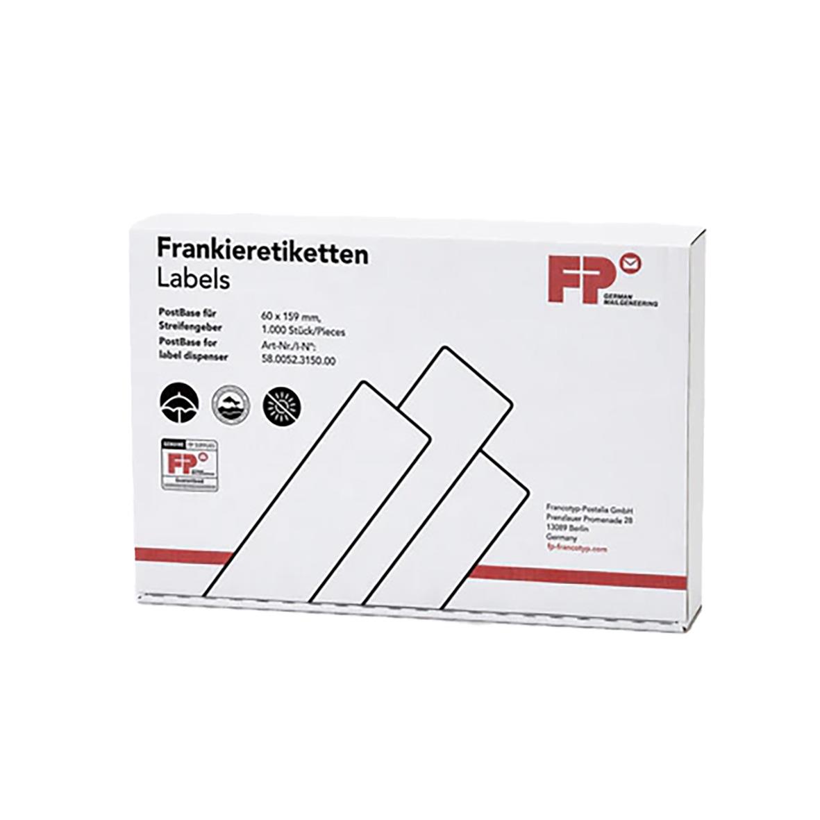 PostBase frankeringsetikett 60x159mm i förpackning med 100 etiketter