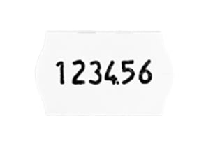 Prismärkare Trendy 1-rad 6 tecken Grå 26x16mm med siffror 1234.56