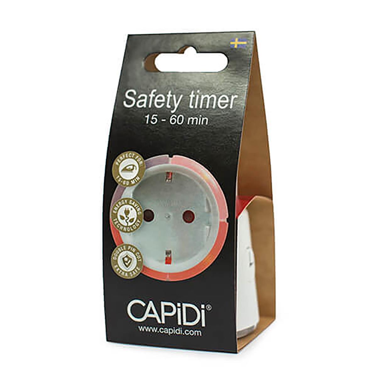 Timer Cavide 1-4 timmar jordad säkerhetstimer för 15-60 min