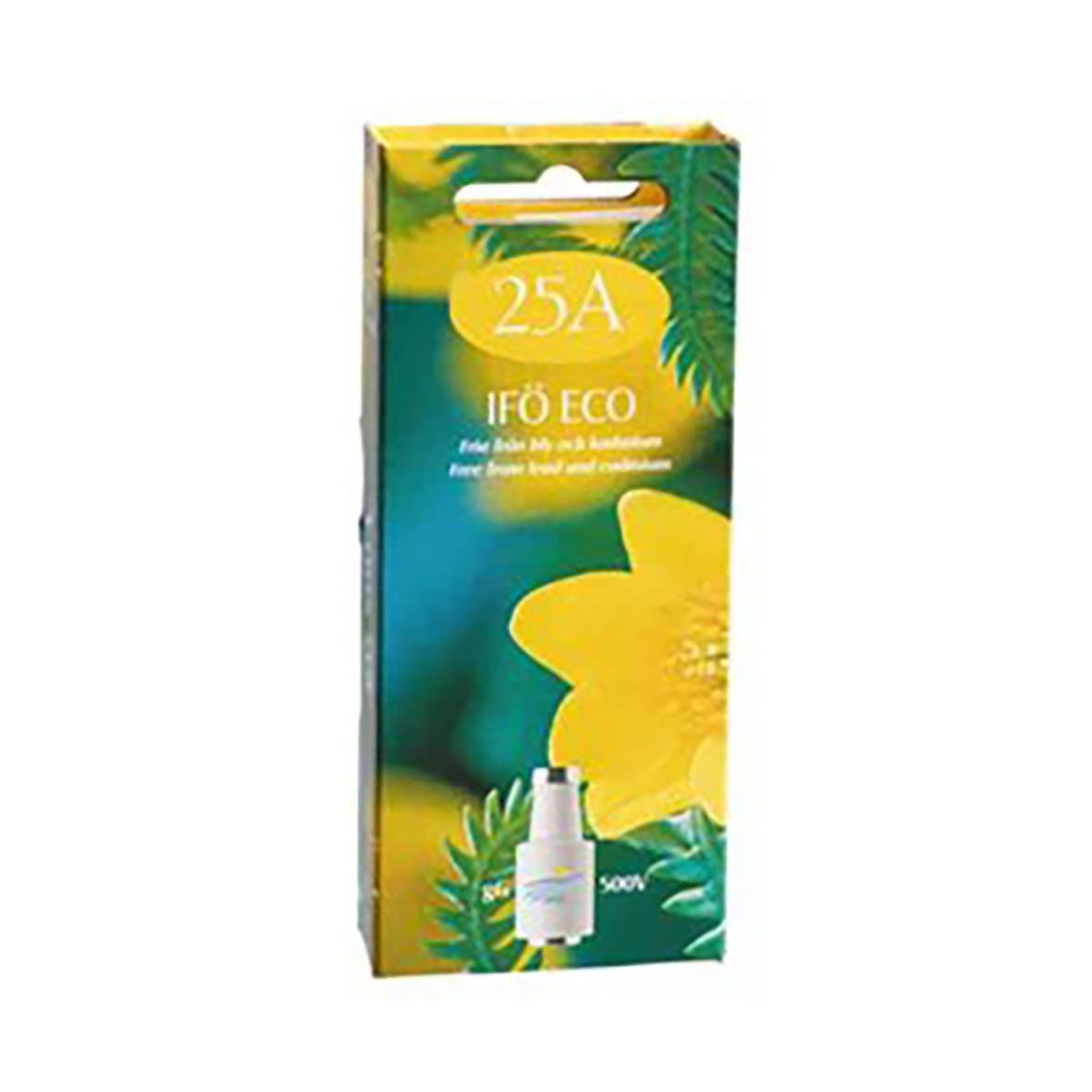 Säkringar Ifö Electric Trög 25A i förpackning med grönt och gult design, 25A