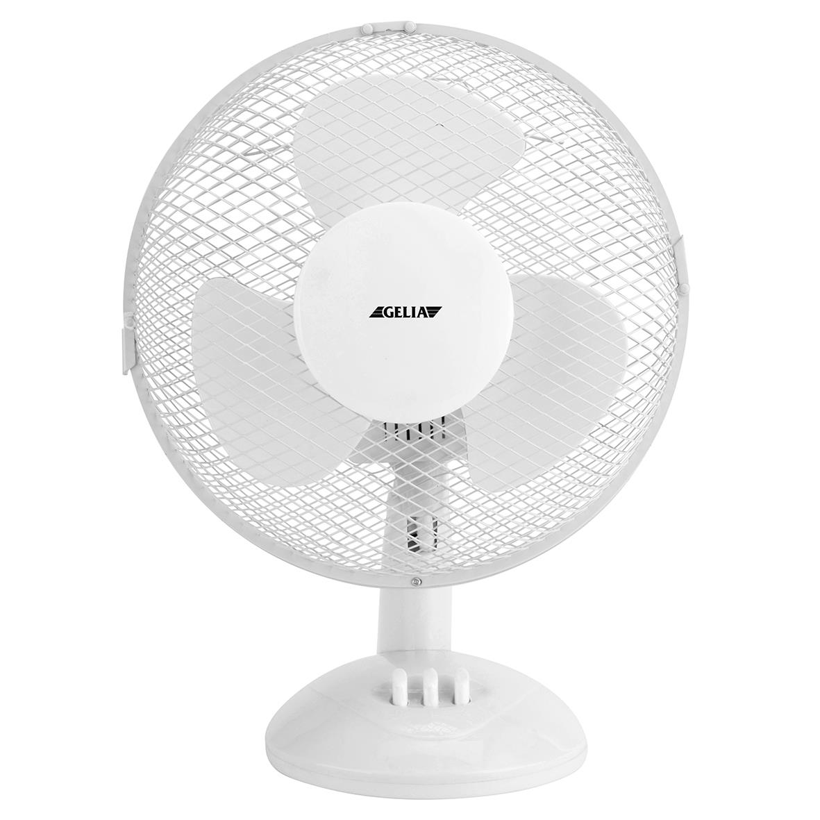 Bordsfläkt med 2 hastigheter, 23 cm diameter, vit färg