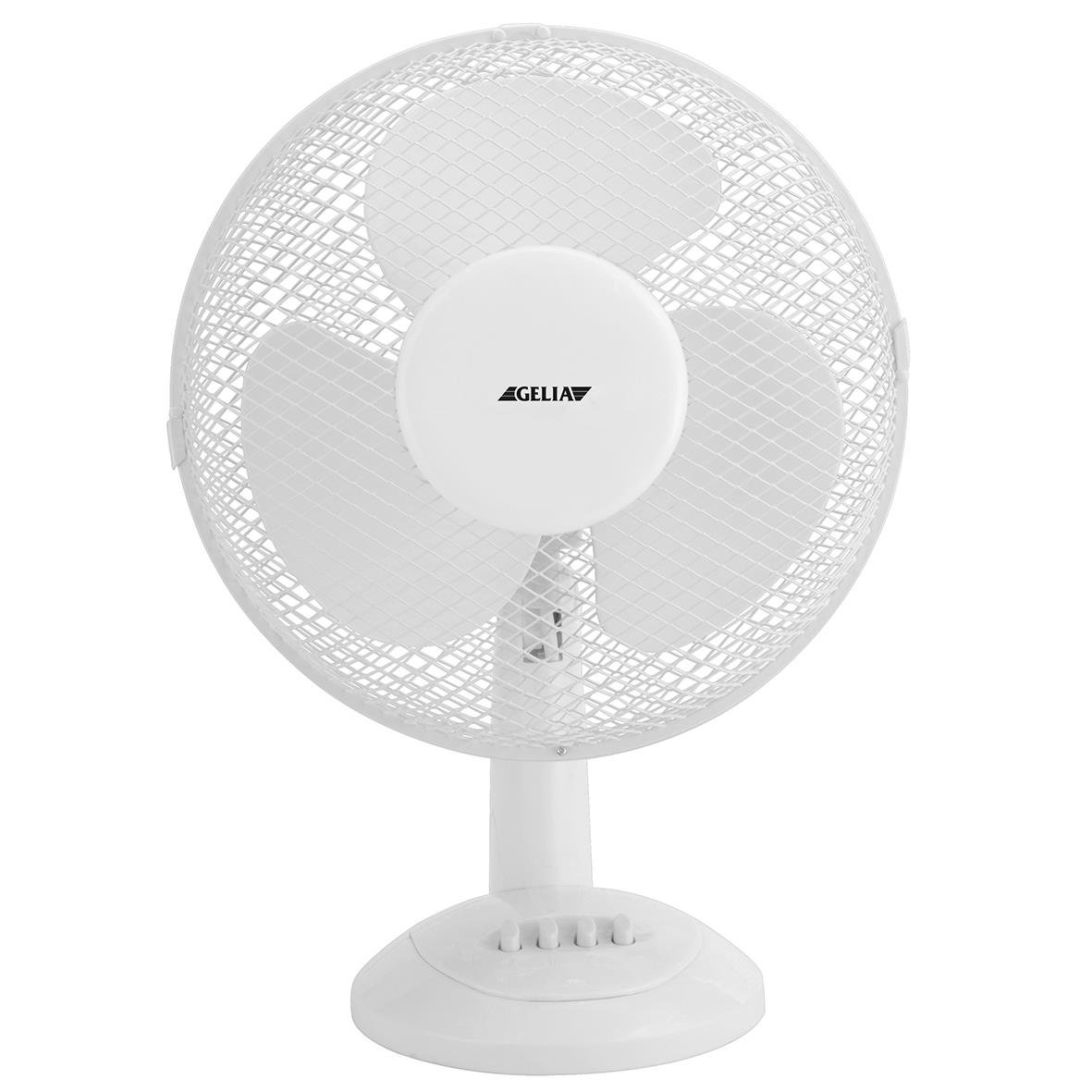 Bordsfläkt med tre hastigheter, 30 cm diameter, vit färg