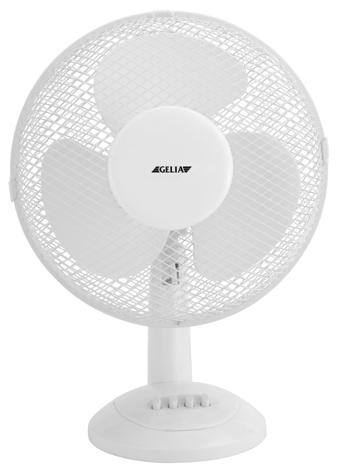 Bordsfläkt med tre hastigheter, 30 cm diameter, vit färg