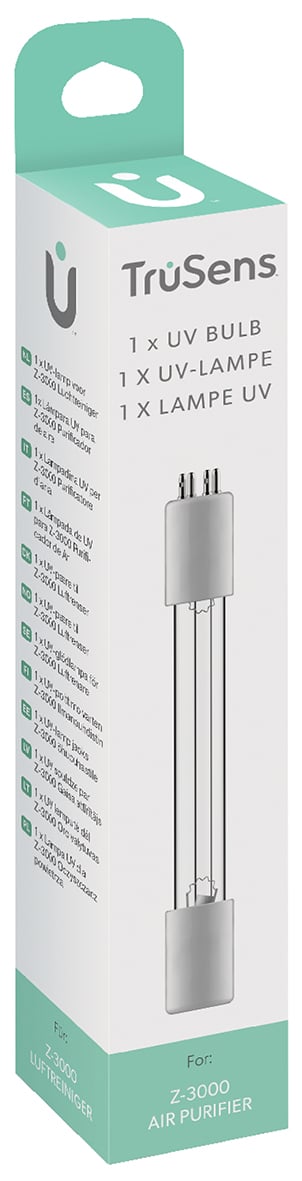 UVC-lampa för TruSens luftrenare Z-3000, i förpackning med vit UV-glödlampa