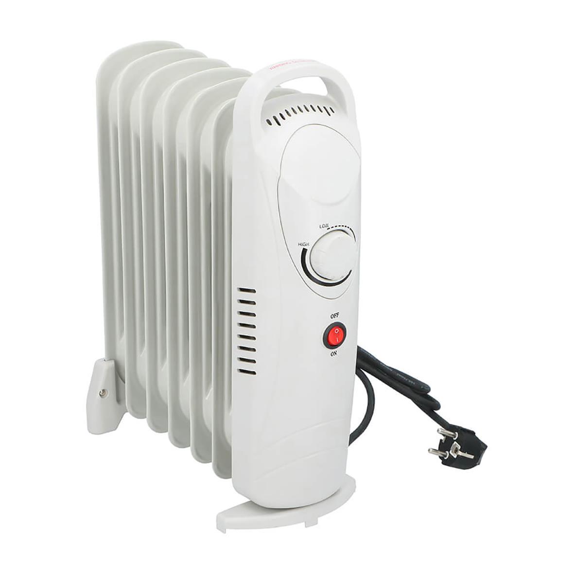 Vit Element Alpina oljefyllt radiator med 850W effekt och justerbar termostat