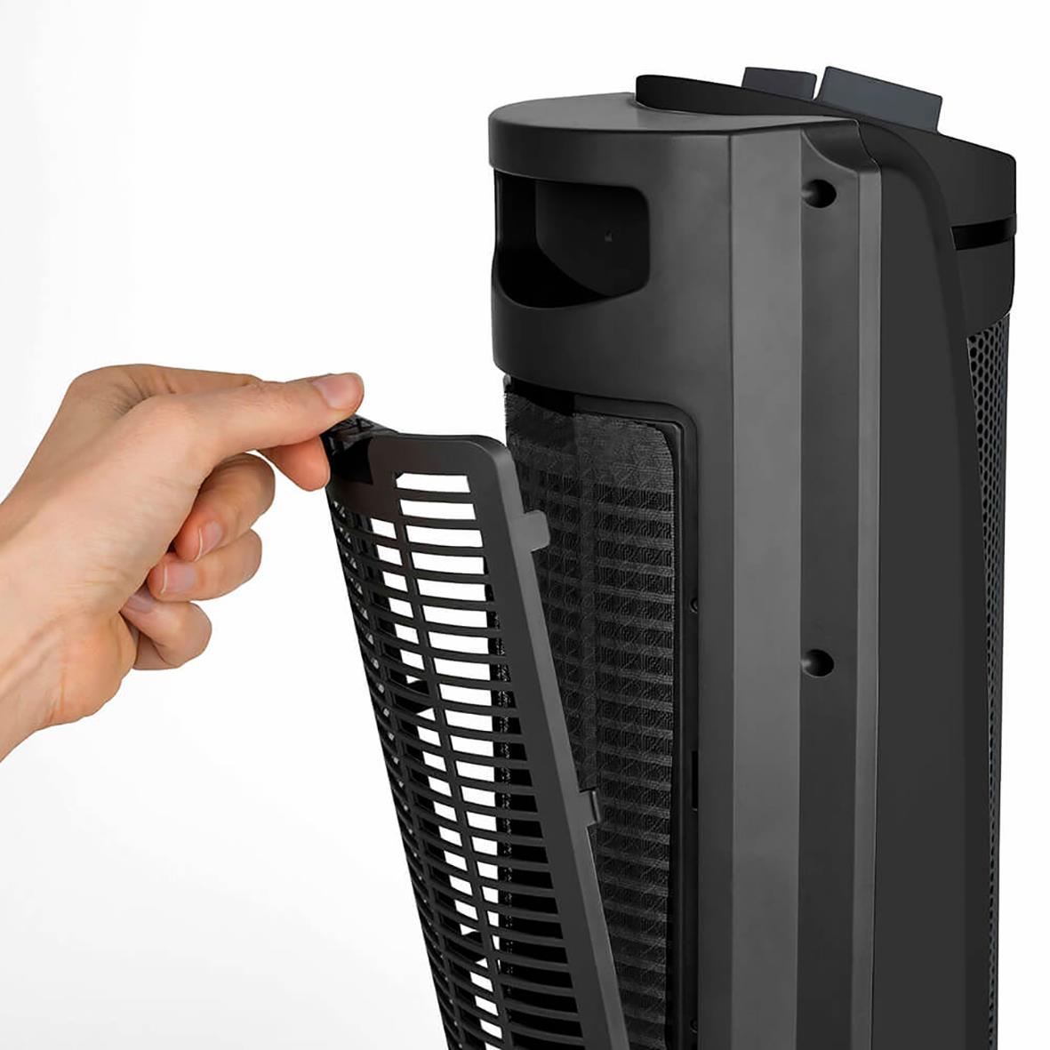 Tornvärmare Black+Decker keramisk 2000W i svart med avtagbar front