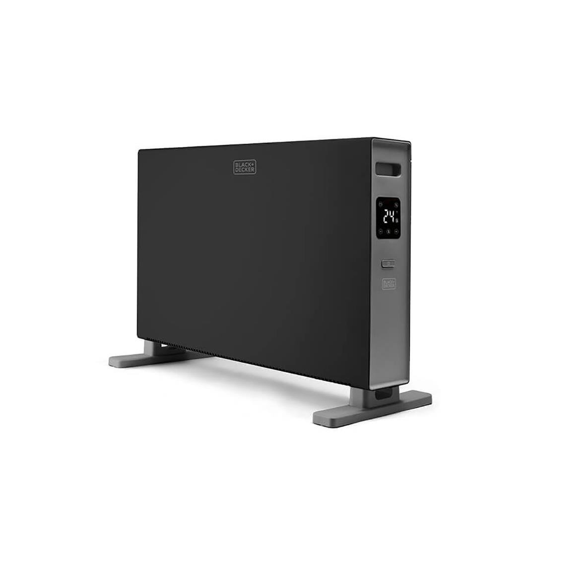 Svart konvektorelement från Black+Decker Digital 2000W med digital display