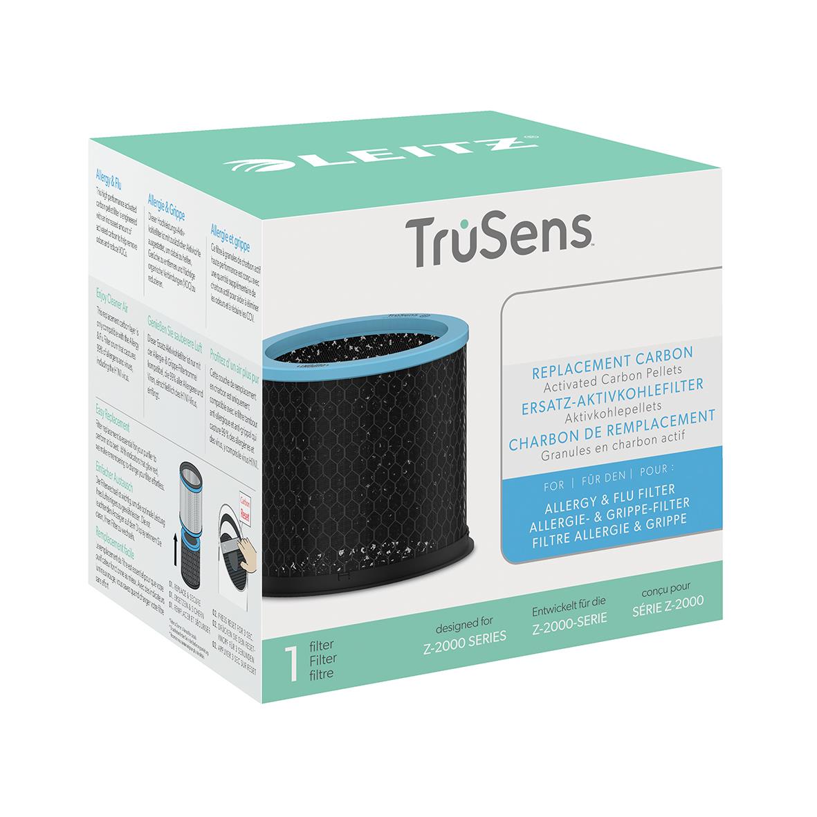 Kolfilter för Luftrenare Z-2000 från TruSens, allergi- och flutfilter, ersättningsfilter i förpackning