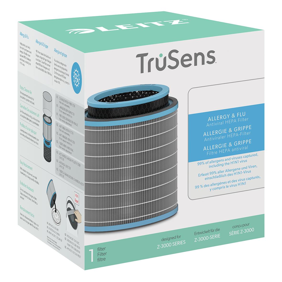 HEPA-filter för TruSens Z-3000 luftrenare för allergi och influensa