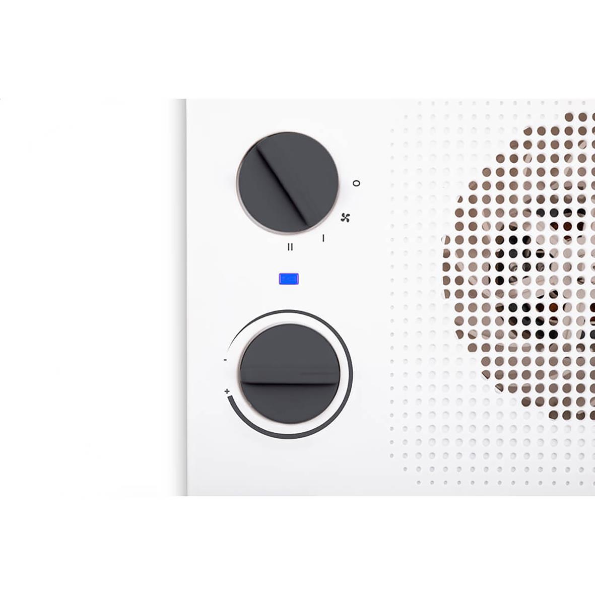 Värmefläkt Black+Decker 2000W, vit med justerbara inställningar och ljuddämpare