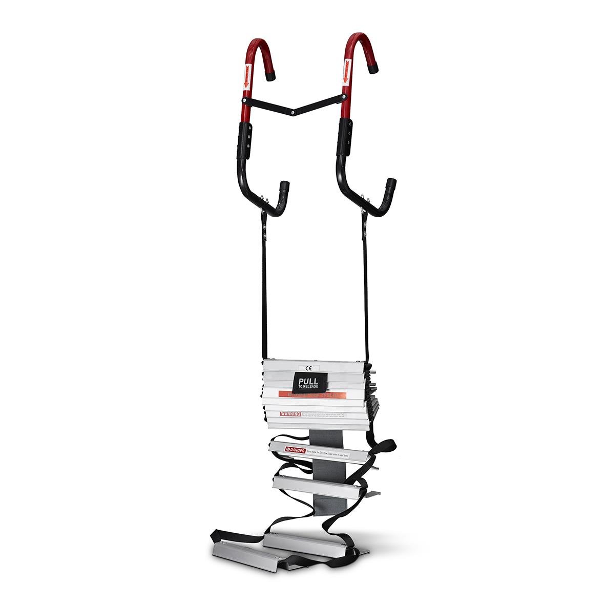 Brandstege Housegard 4,5 meter, hopfällbar stege med handtag och säkerhetsfunktioner