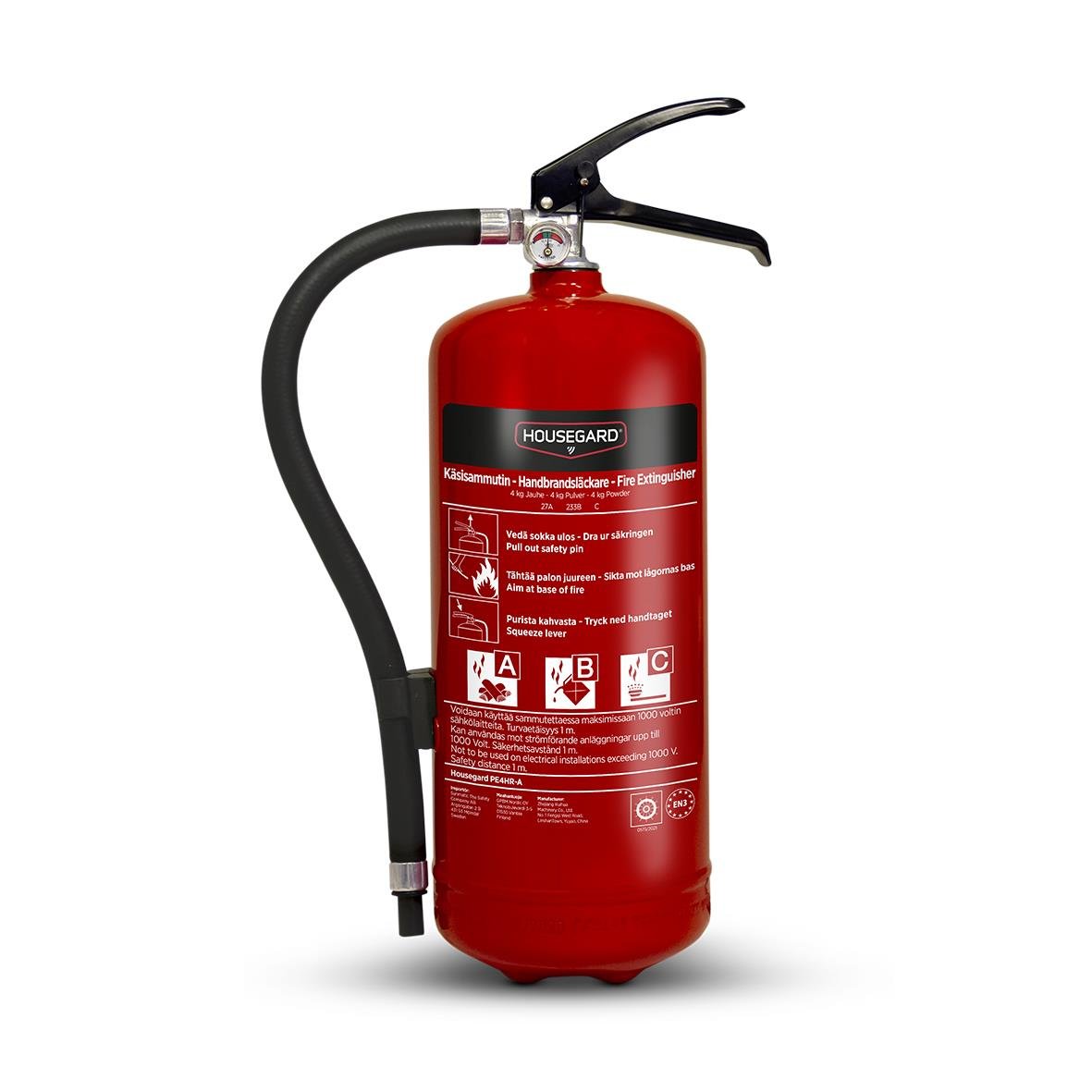 Brandsläckare Housegard Pulver Röd 4kg