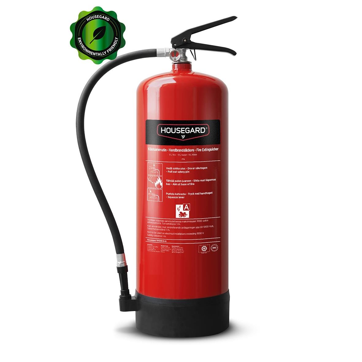 Brandsläckare Housegard Vattensläckare 27A Röd 9L