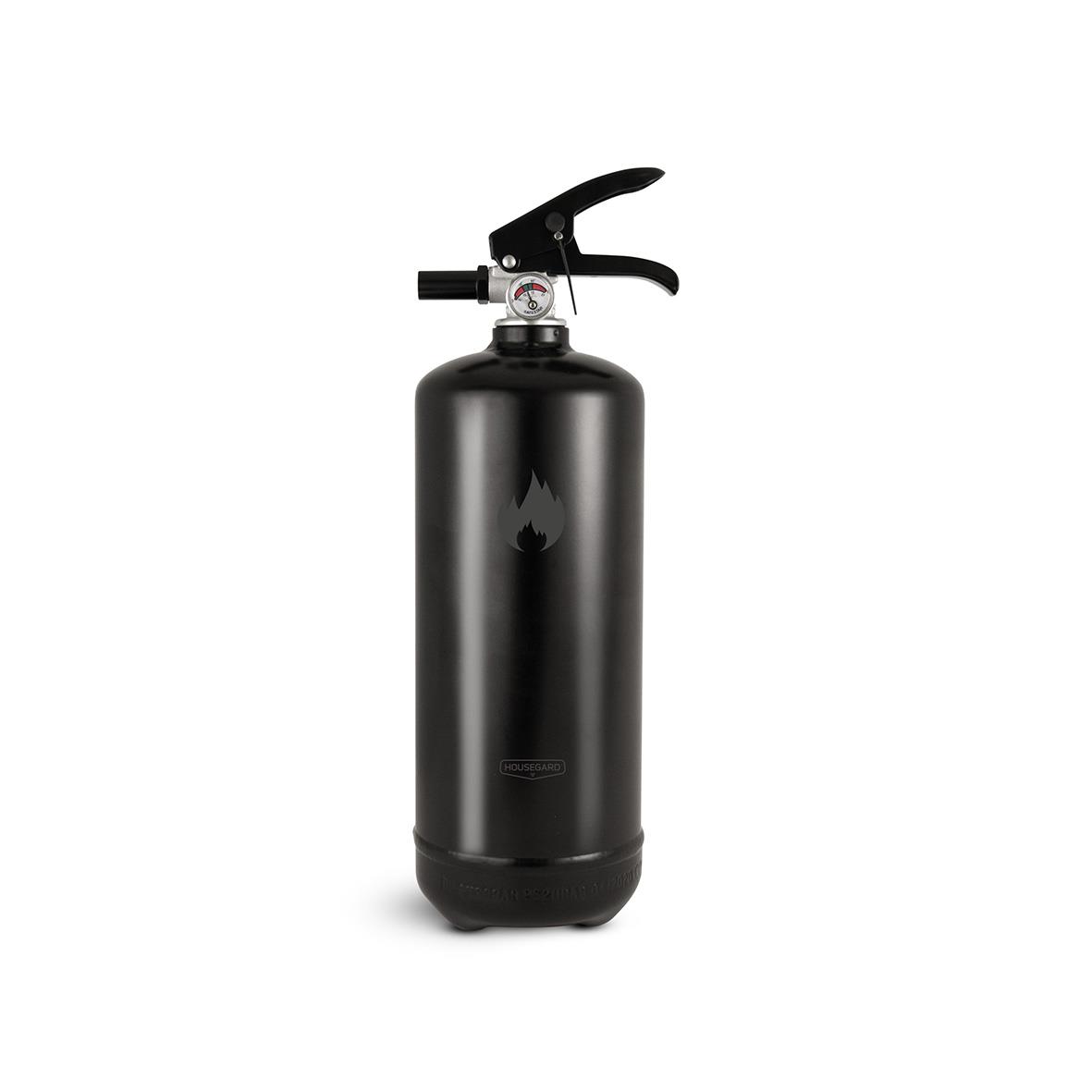 Svart brandsläckare Housegard pulver 13A 89B C, 2kg