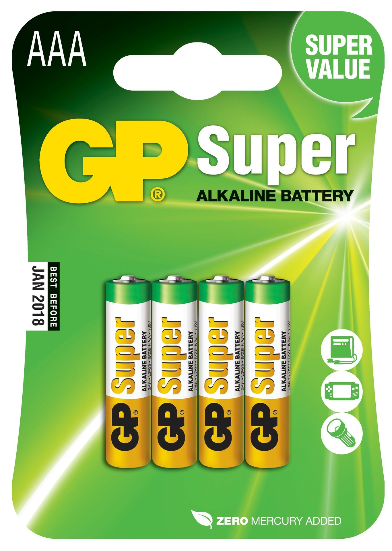 Batteri GP Super Alkaline LR03 AAA 39400035_1