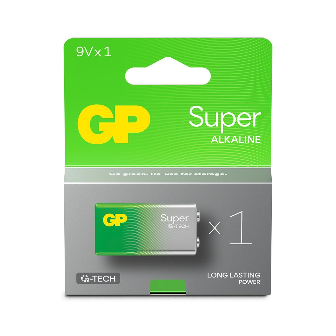 Batteri GP Super G-Tech Alkaline 6LF22/9V 39400119_1