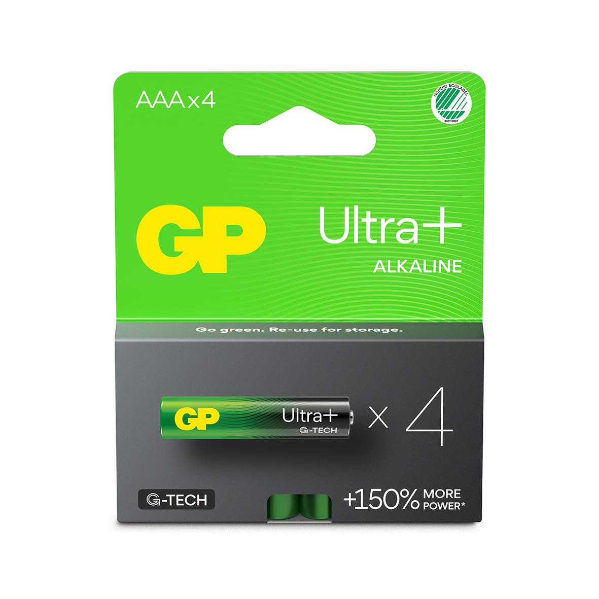 Batteri GP Ultra + G-Tech Alkaline LR03 AAA 39400122_1