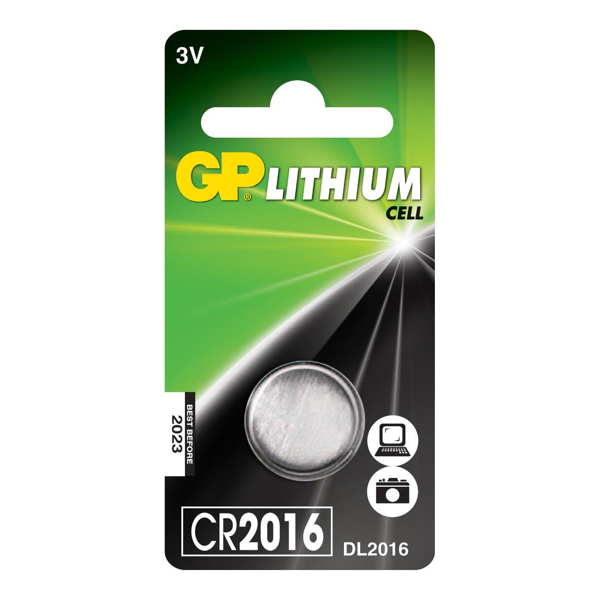 GP Lithium CR2016 3V knappcell för små elektroniska enheter