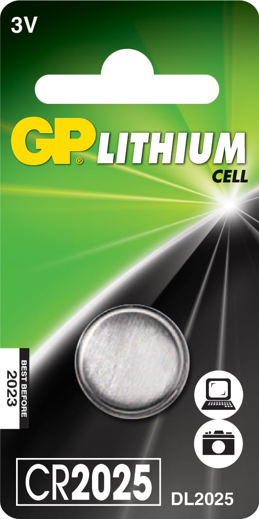 GP Lithium CR2025 3V knappcell för små elektroniska enheter