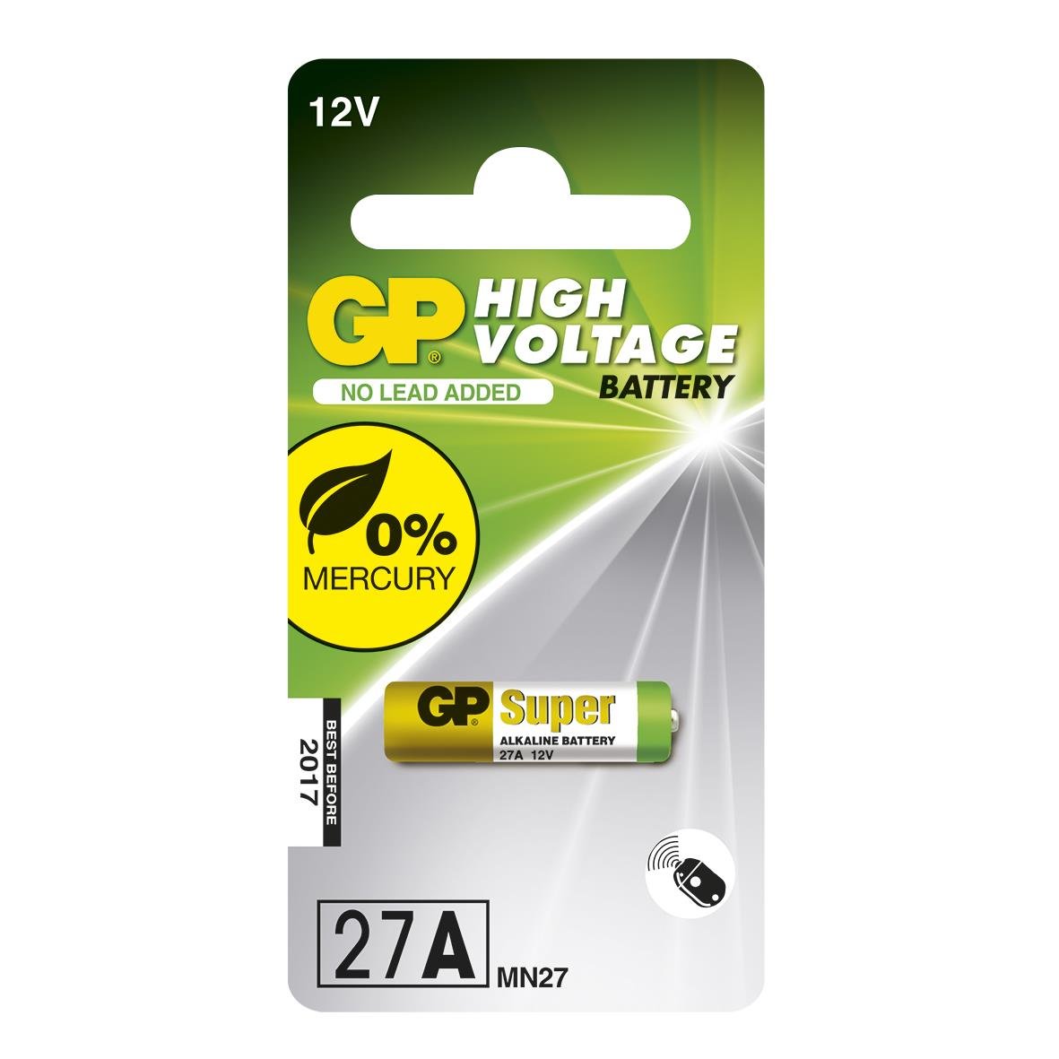 GP högvoltsbatteri MN27 27A 12V utan bly, 0% kvicksilver