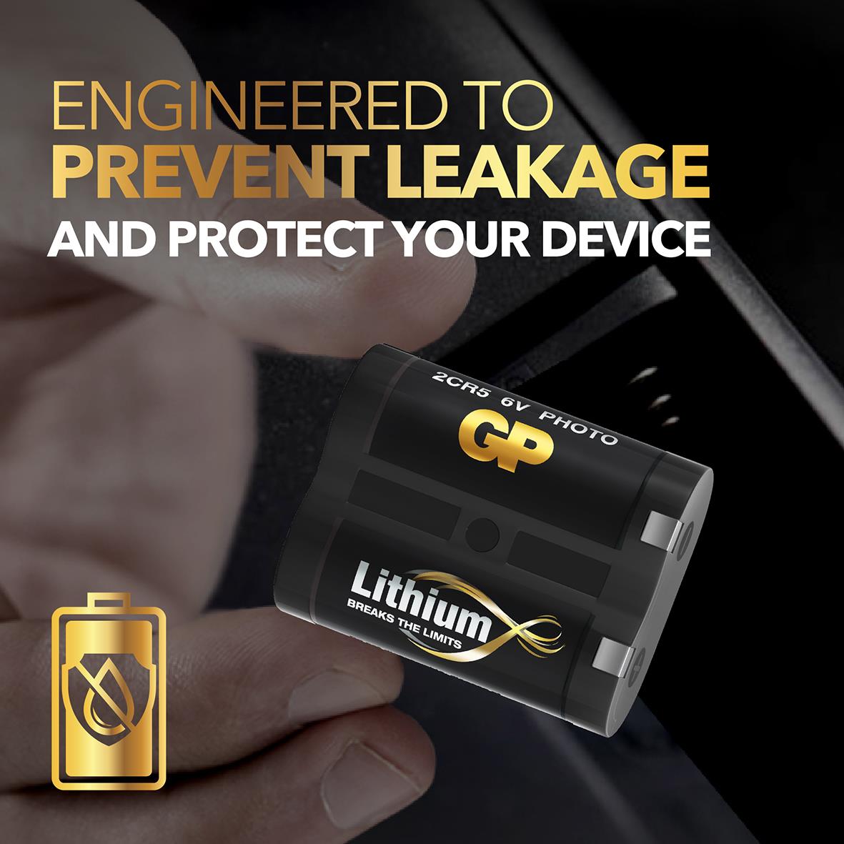 Batteri GP 2CR5C1 Lithium för att förebygga läckage och skydda din enhet
