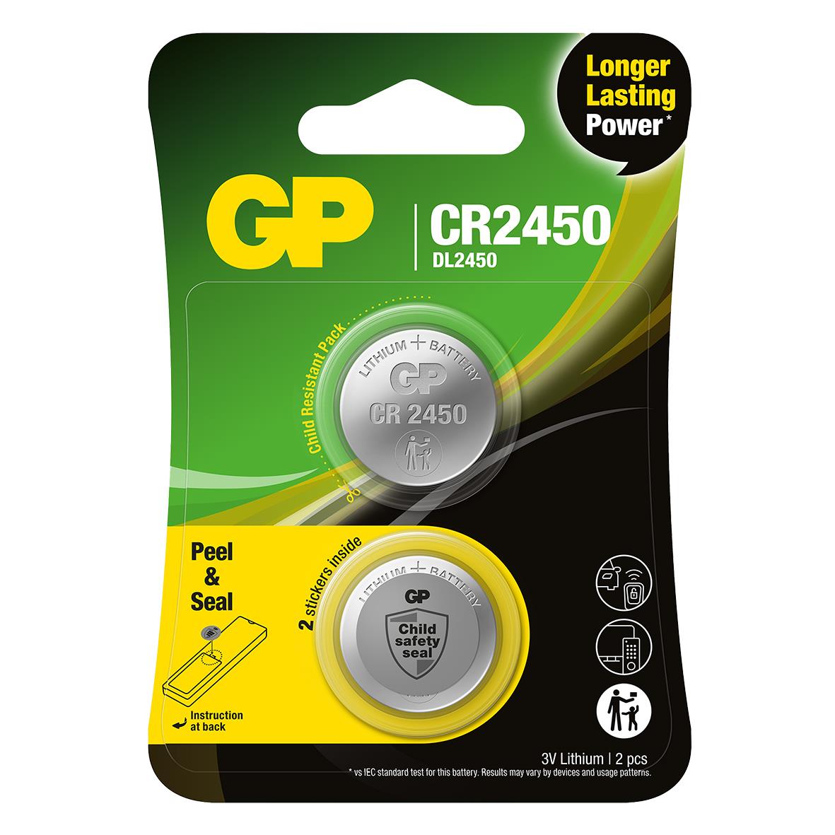 Batteri Gp Knappcell CR2450 3V 39413999_1