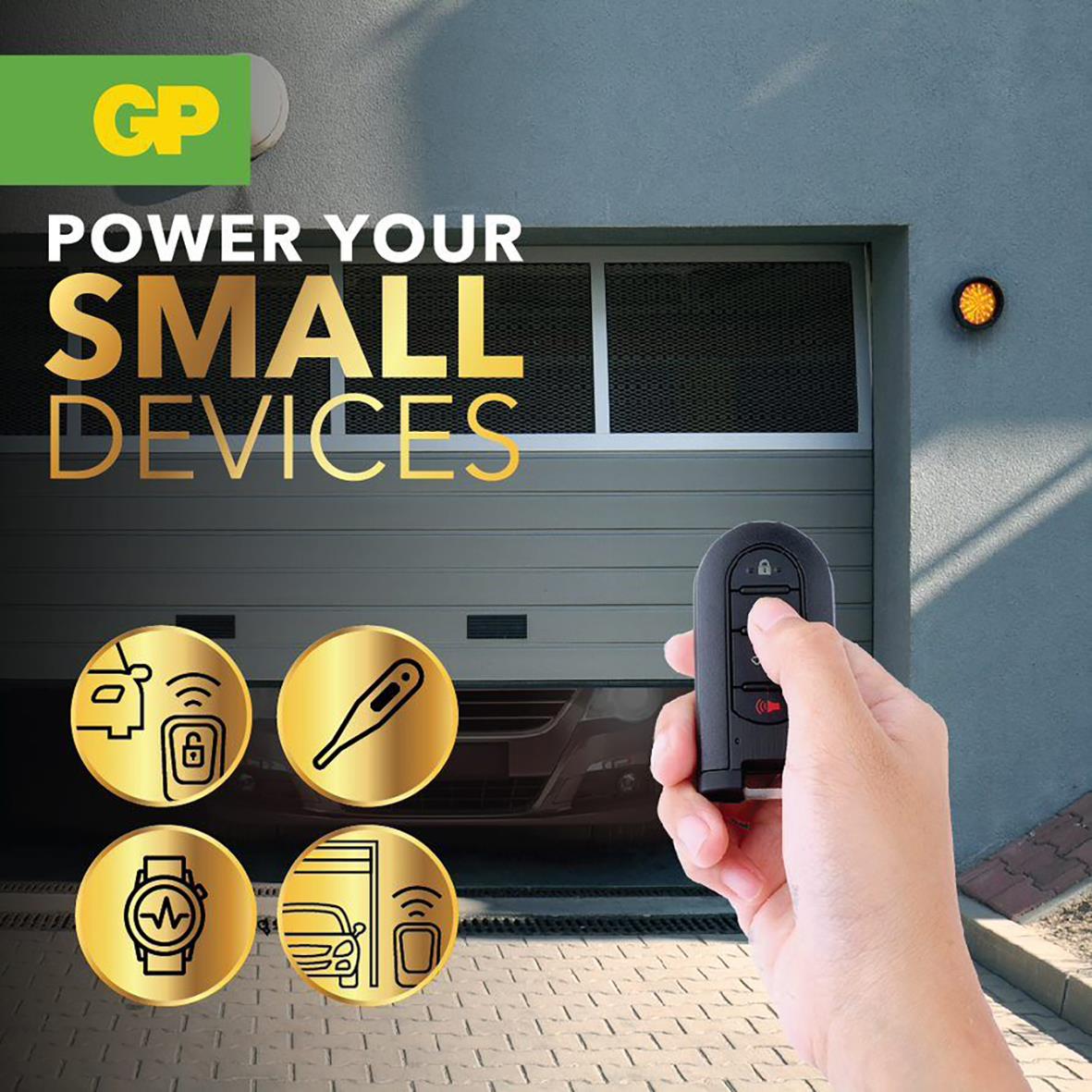 Knappcellsbatteri GP Lithium CR2330 med text om att driva små enheter