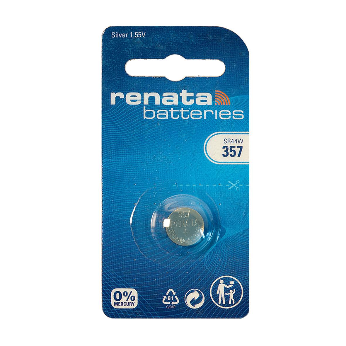 Renata batteri SR44W, liten silverknappcell för små elektroniska enheter