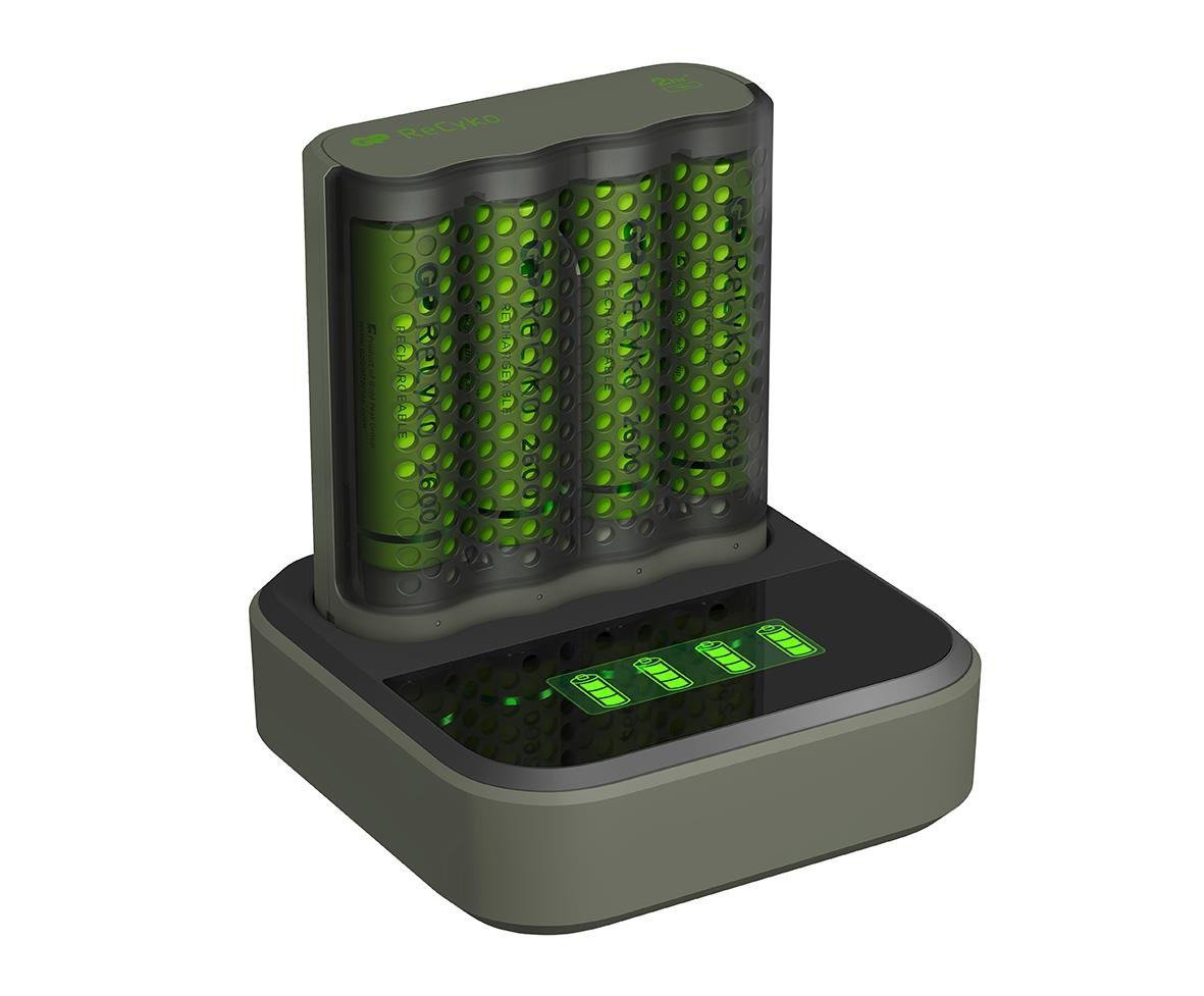Batteriladdare GP ReCyko med laddningsdocka inkl 4 AA batterier 39420034_1