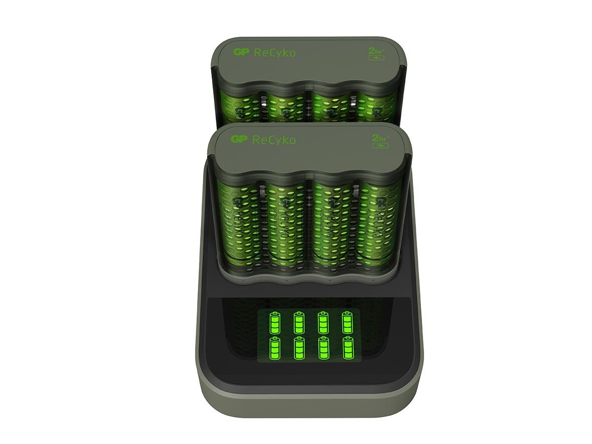 Batteriladdare GP ReCyko med laddningsdocka inkl 8 AA batterier 39420035_1