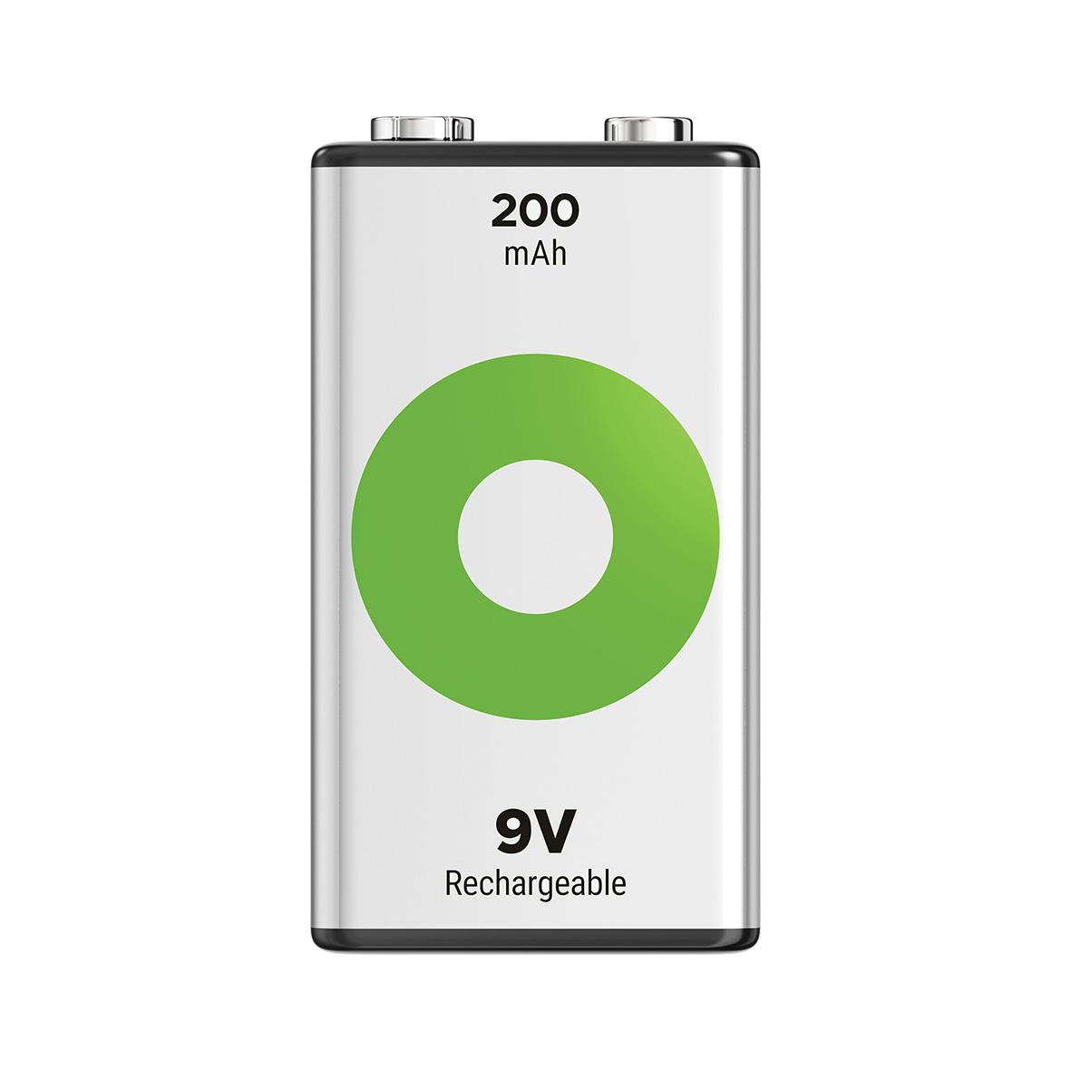 GP Recyko laddningsbart 9 V-batteri med kapaciteten 200 mAh
