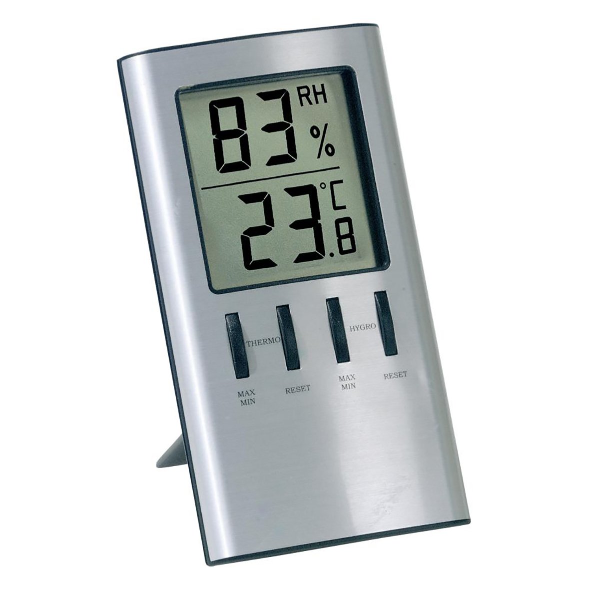 Digital innetermometer Viking inne/hygro silver 100x65mm