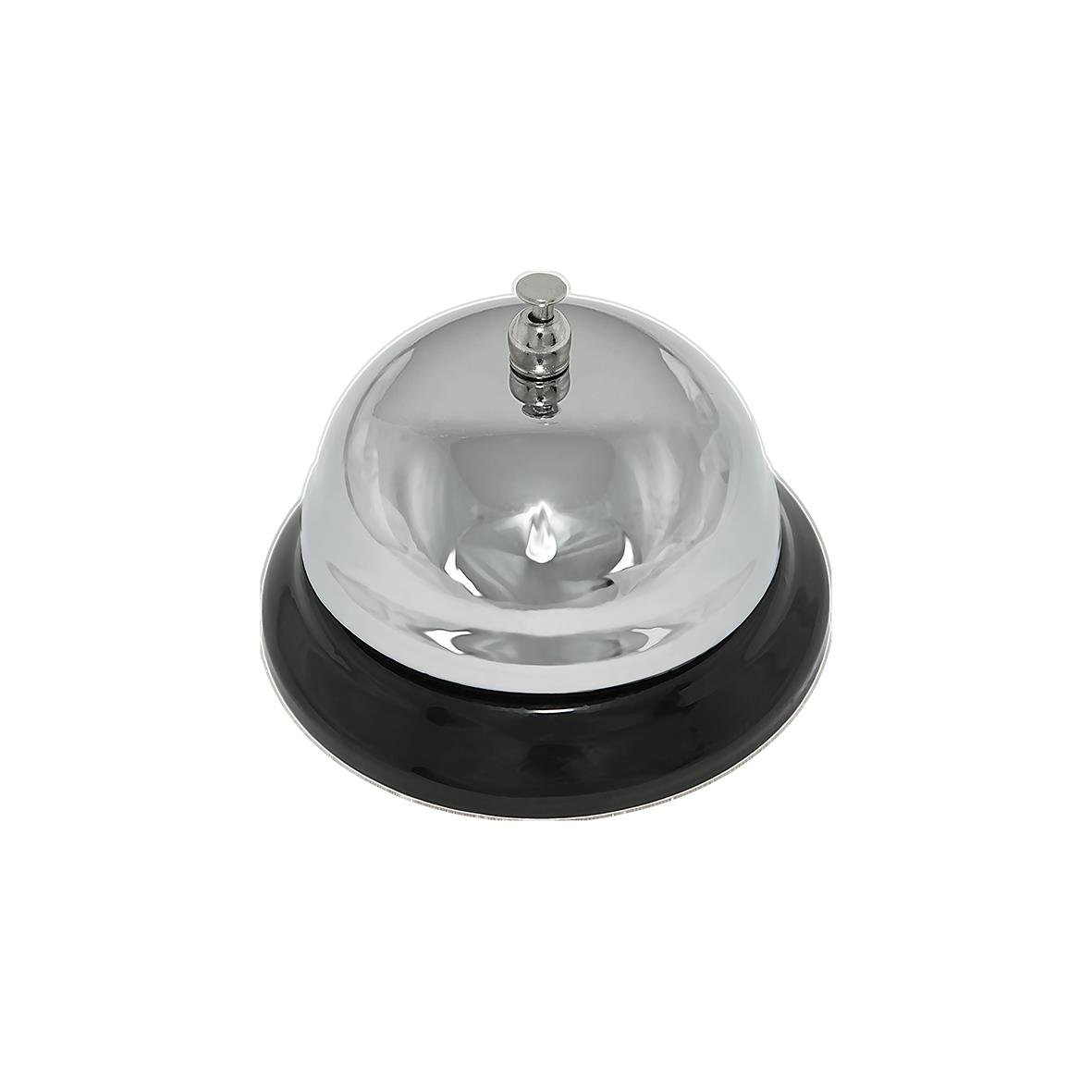 Receptionsklocka 85 mm krom och svart bas