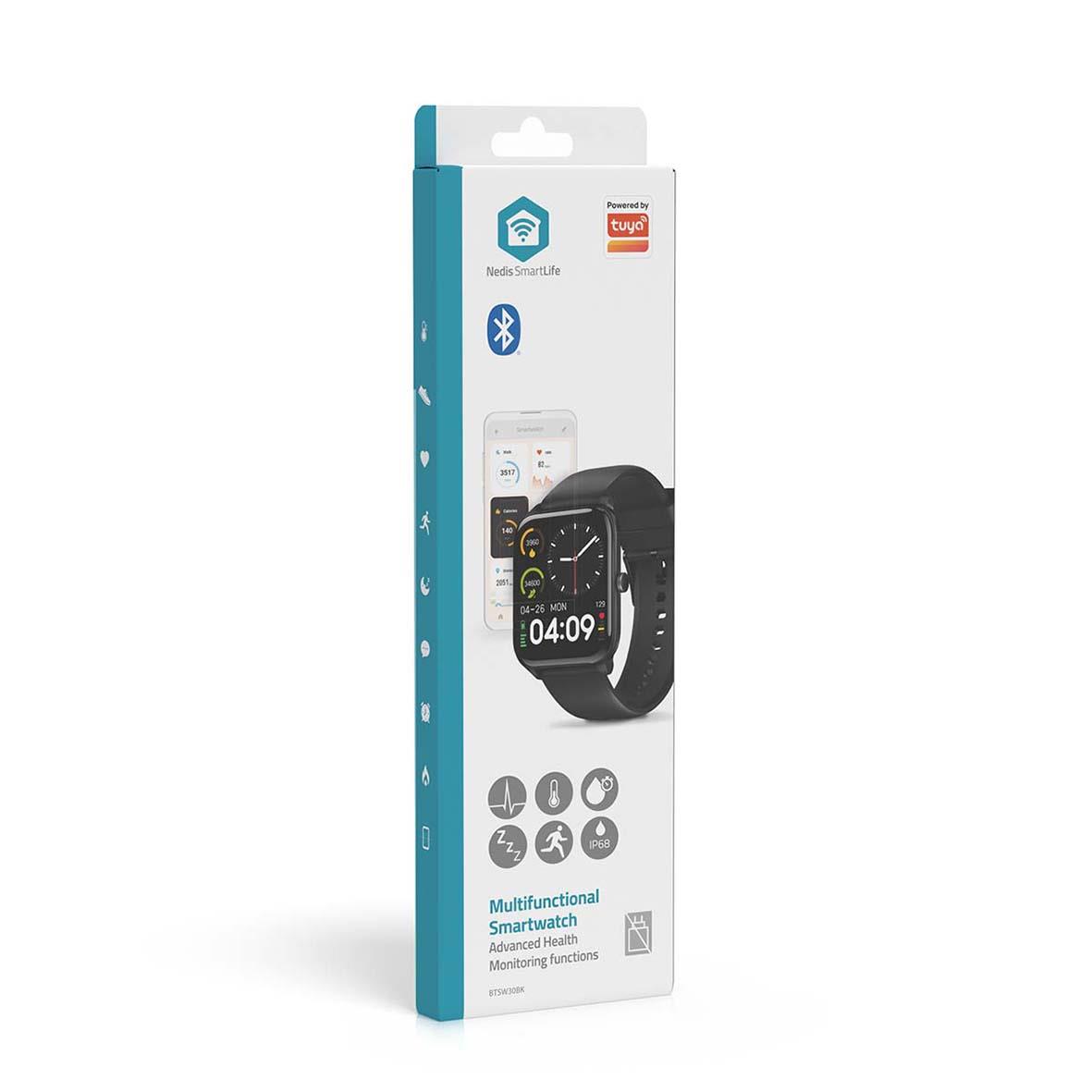 Klocka Nedis SmartLife med Bluetooth och multifunktionell smartklocka för övervakning och avisering