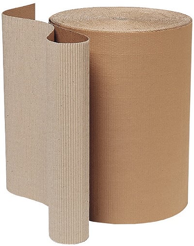 Stor wellpapprulle Big S 0,7 x 75 m i brunt, används för förpackning och skydd.