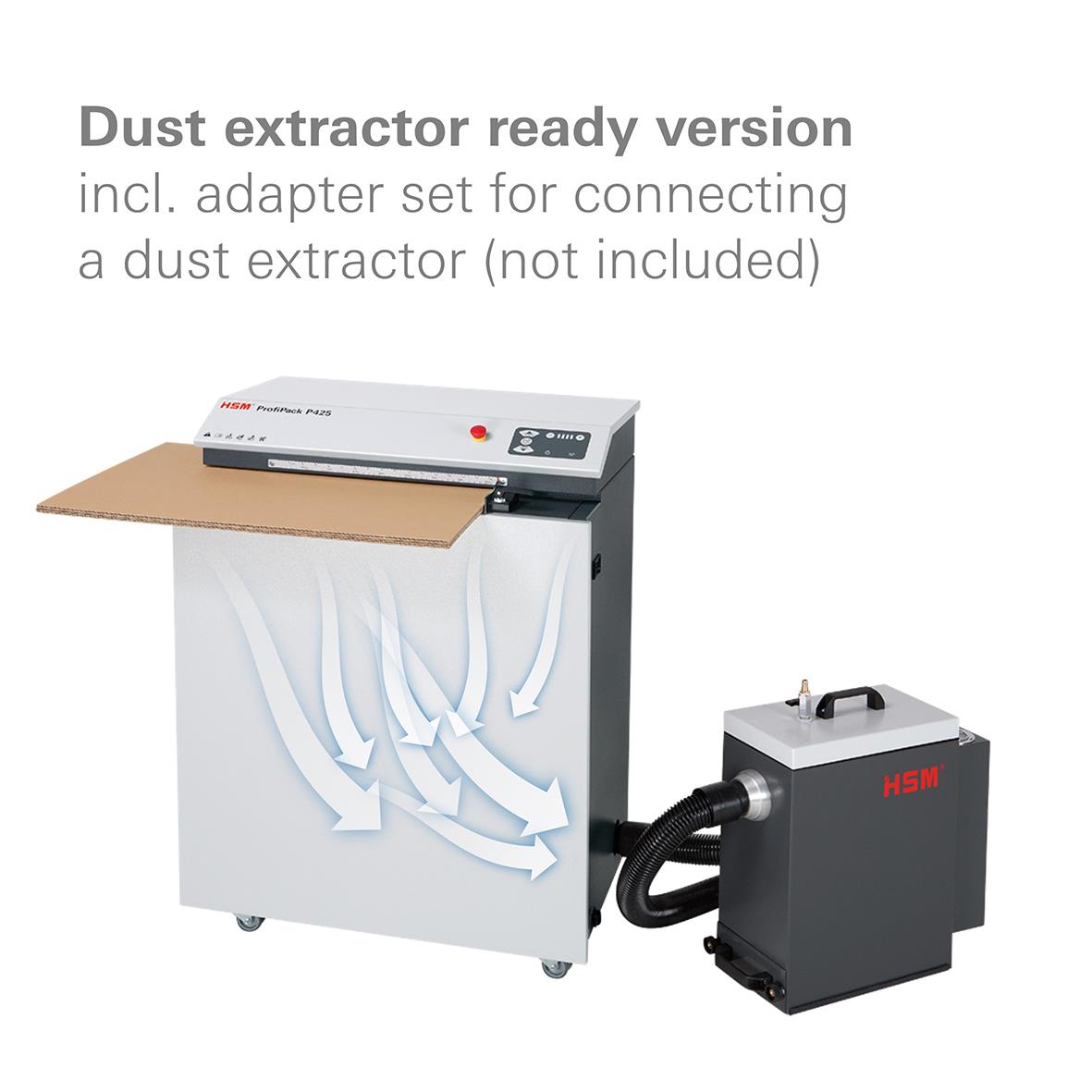 Förpackningsmaskin Profipack P425 med dammadapter och dammutsug