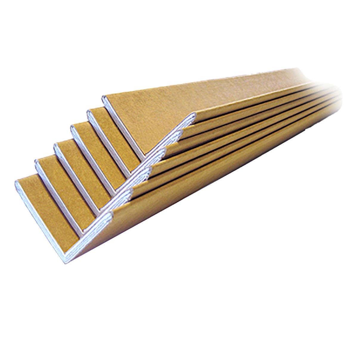 Kantskydd Kraft 60x60x3x700mm, skydd för kanter och hörn, gulbrun med vit kantlist