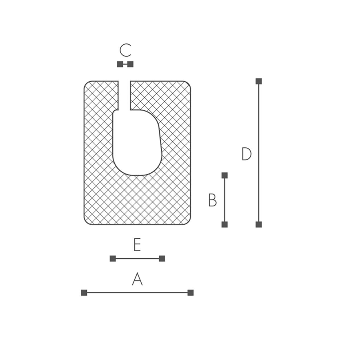 Kantskydd Nomapack WS 35x26mm 350 meter, teknisk diagram med mått