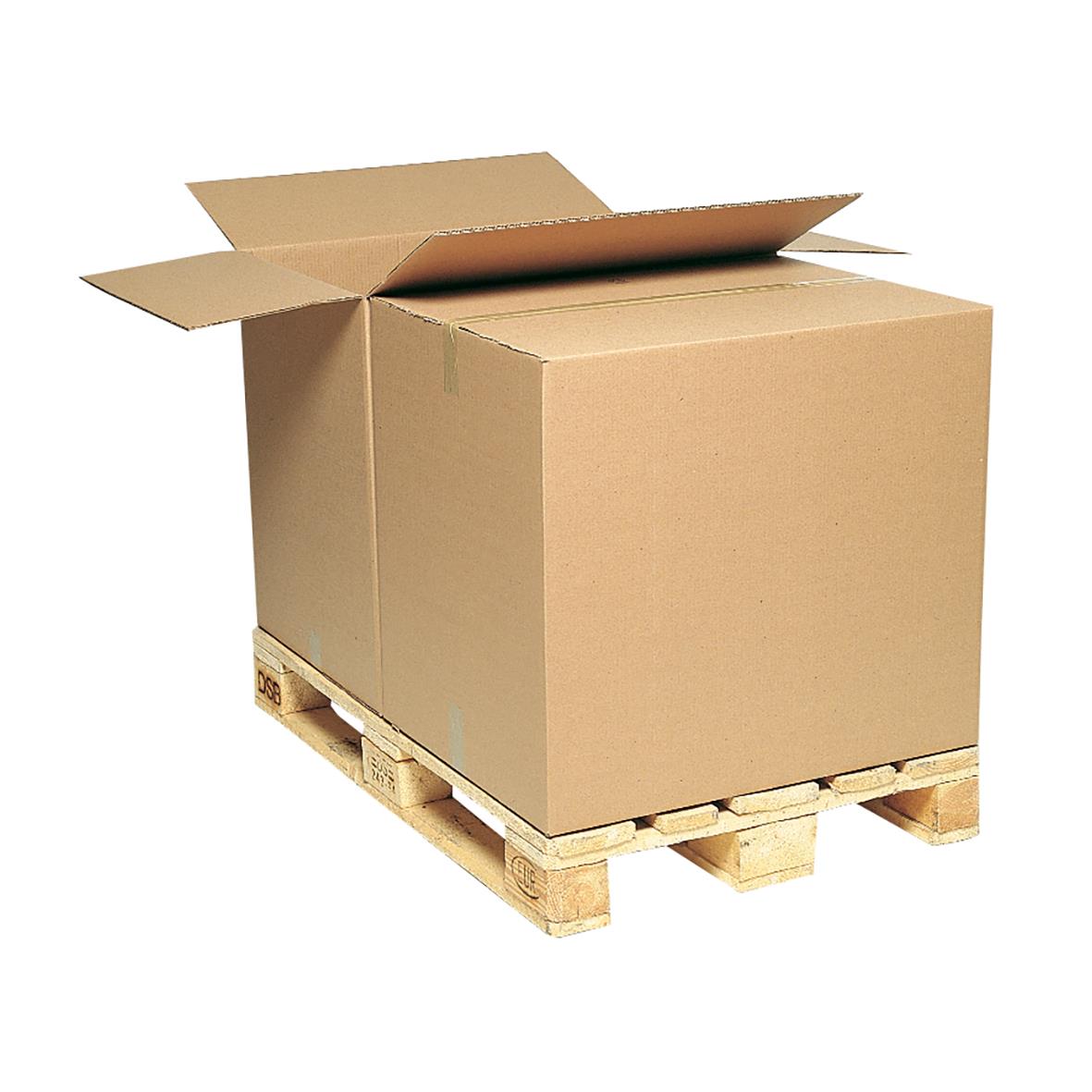 Stor wellcontainer på pall med öppet lock, mått 780x580x700mm