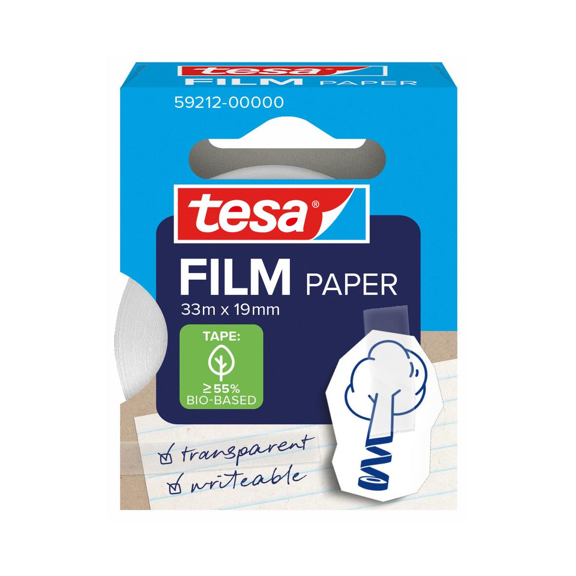Dokumenttejp Tesa Av Papper Transp 19mm x 33m