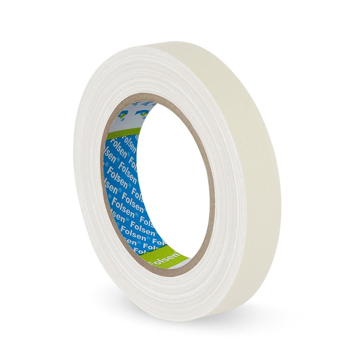 Vävtejp Folsen 0530 Premium vit 19mm x 25m, vit tejp för olika användningsområden
