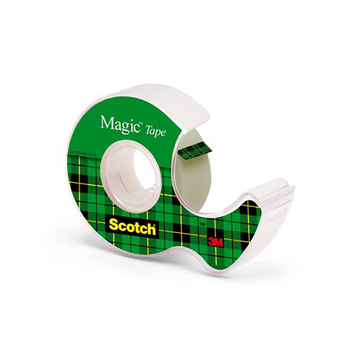 Dokumenttejp Scotch Magic med hållare 19mm x 7,5m