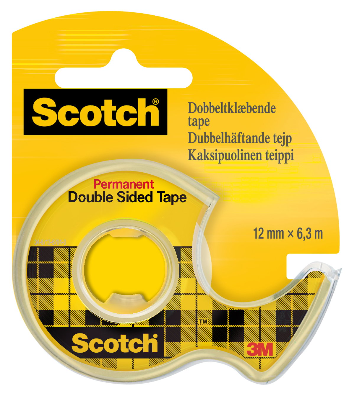 Dubbelhäftande Tejp Scotch 665 Med Hållare 12mm x 6,3m 42030098