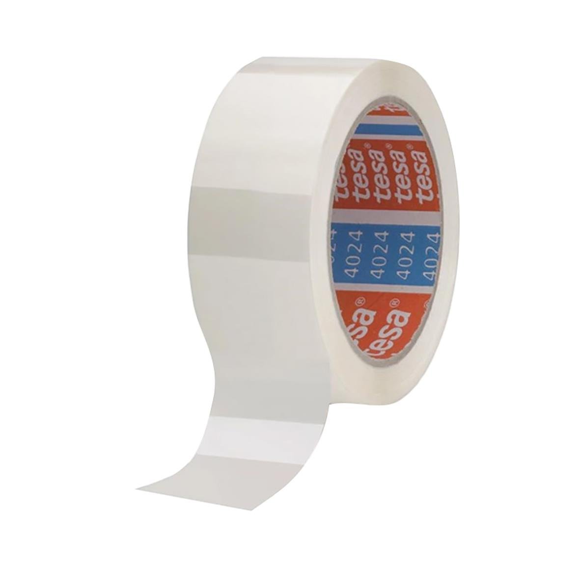 Vit tejp med röd och blå etikett som visar 40:24 och Tesa