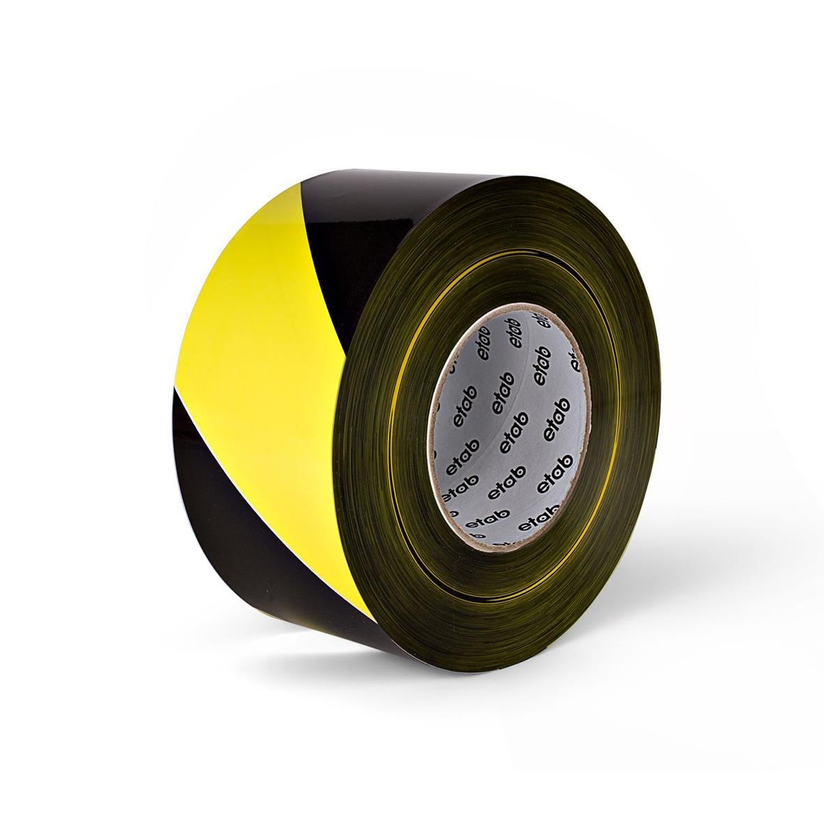 Gult och svart avspärrningsband Etab 75mm x 500m