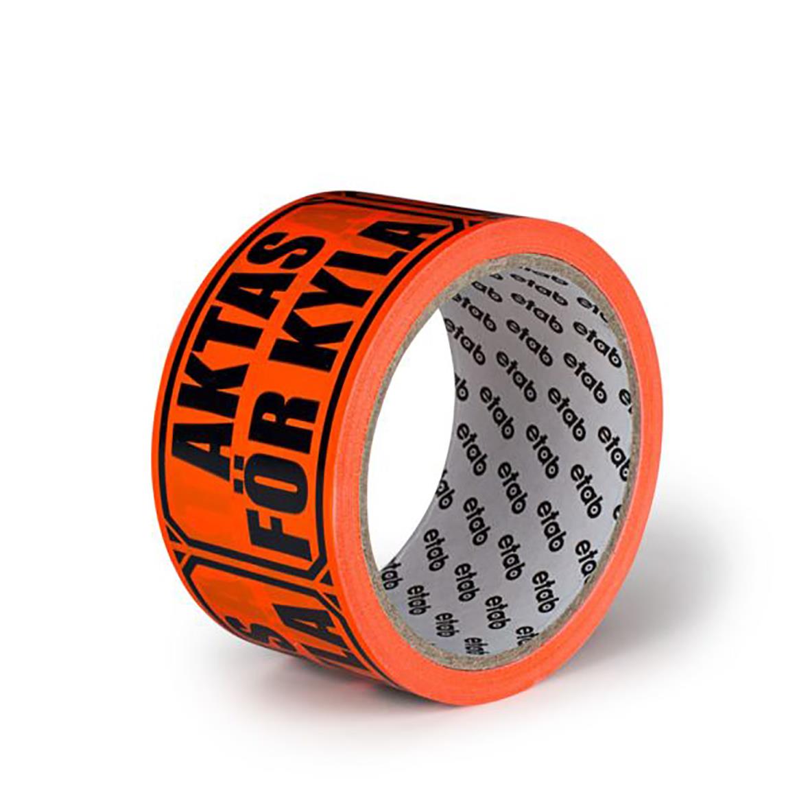 Orange packtejp Etab Aktas för kyla PVC 50mm x 33m