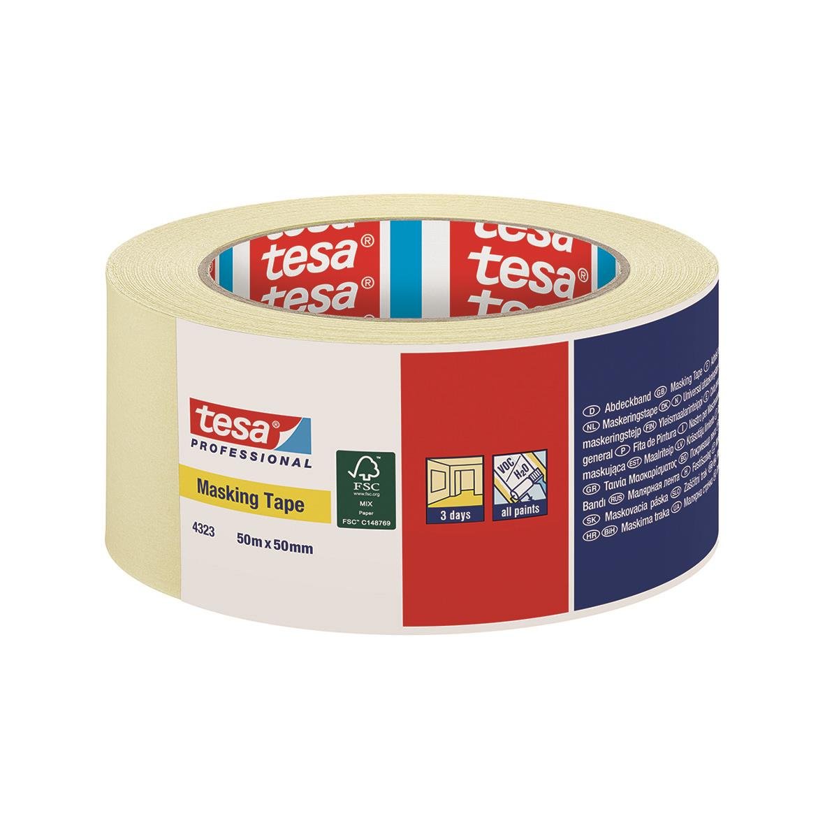 Maskeringstejp Tesa 4323 Professional 50mm x 50m i rull